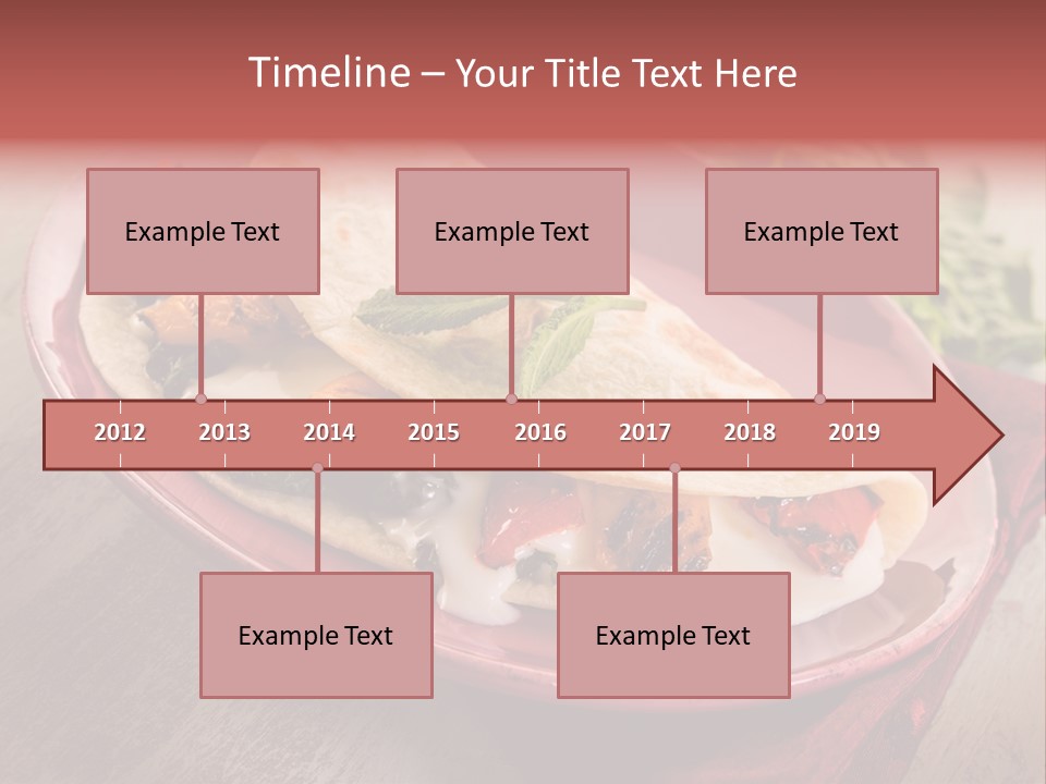 Piada Plate Red PowerPoint Template