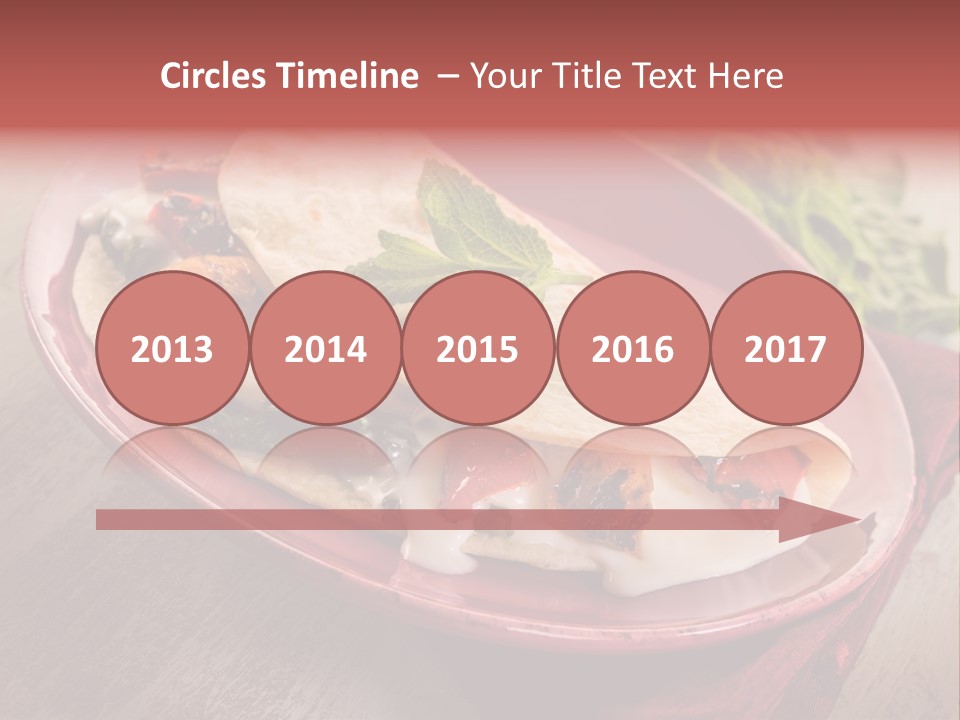 Piada Plate Red PowerPoint Template