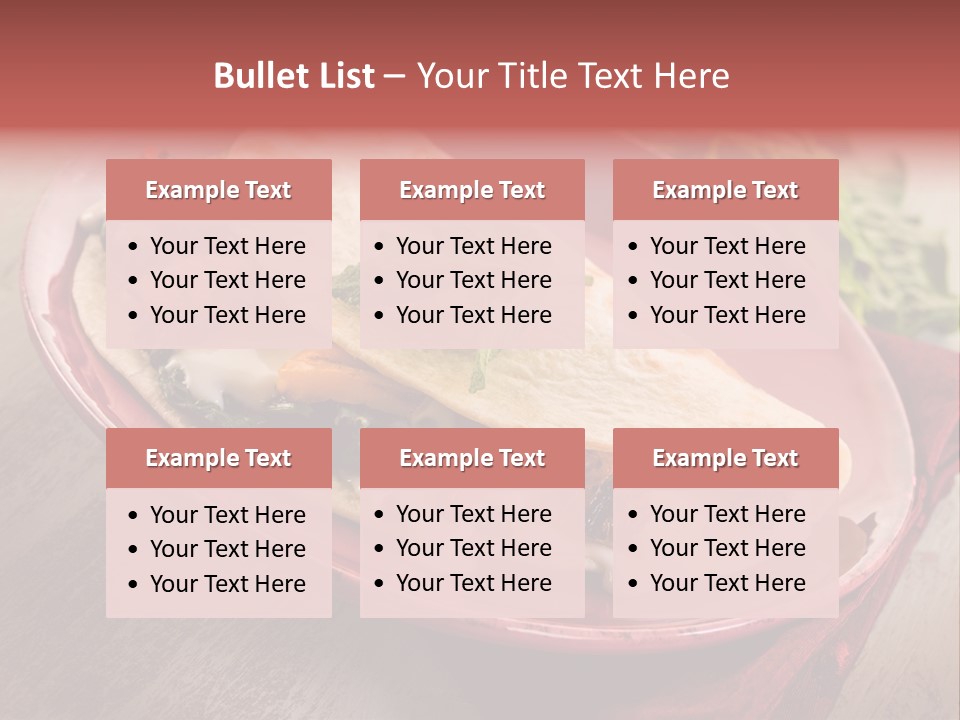 Piada Plate Red PowerPoint Template
