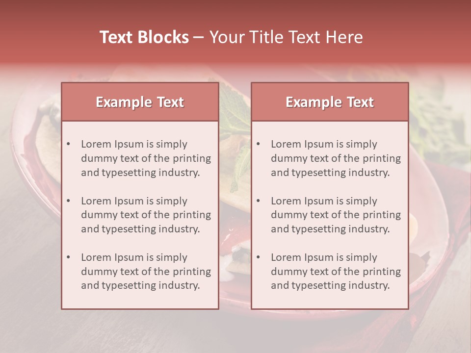 Piada Plate Red PowerPoint Template