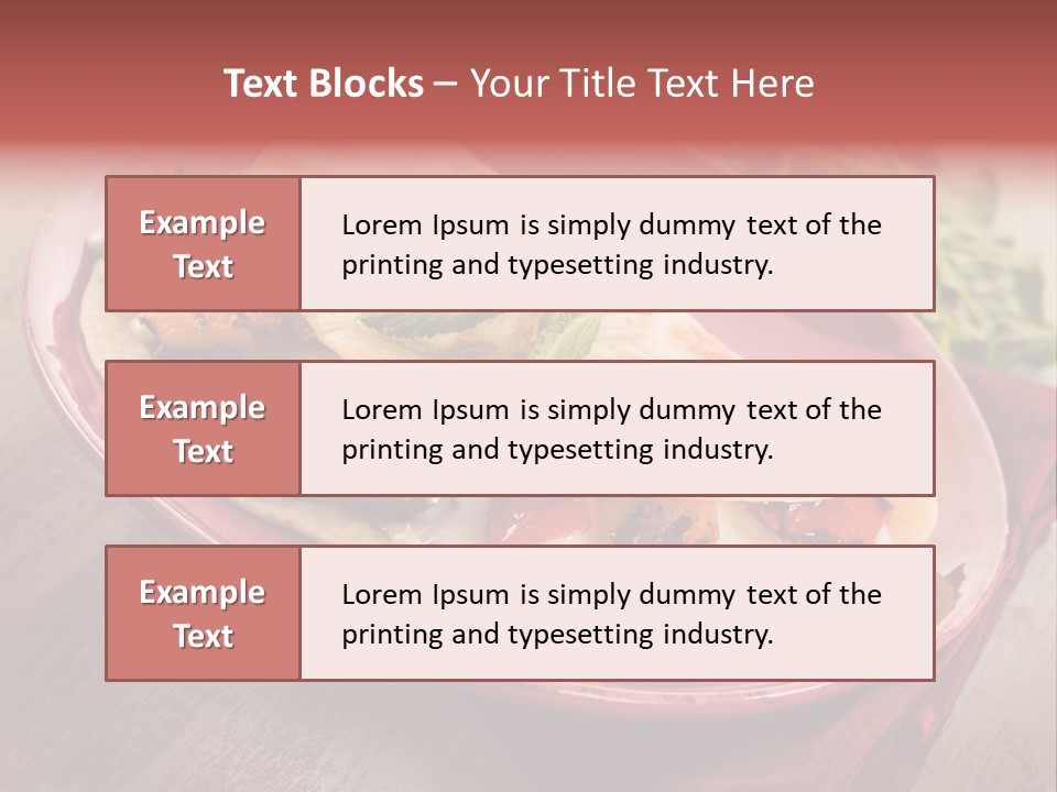Piada Plate Red PowerPoint Template