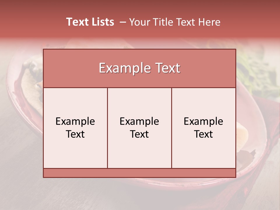 Piada Plate Red PowerPoint Template