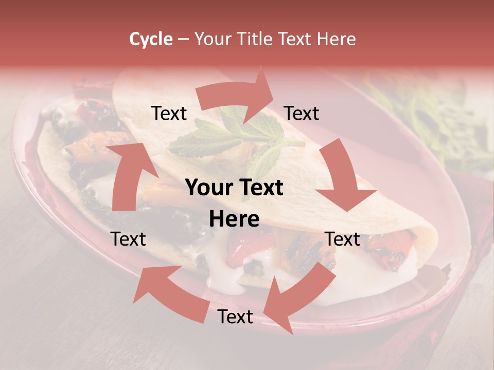 Piada Plate Red PowerPoint Template