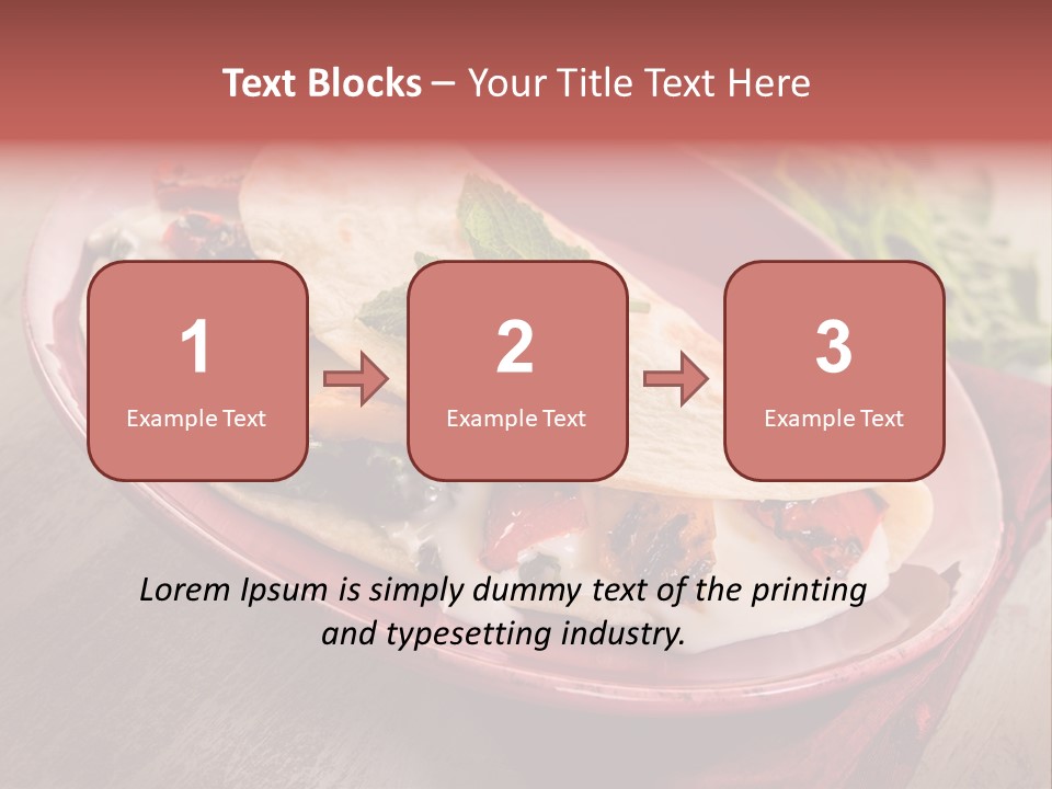 Piada Plate Red PowerPoint Template