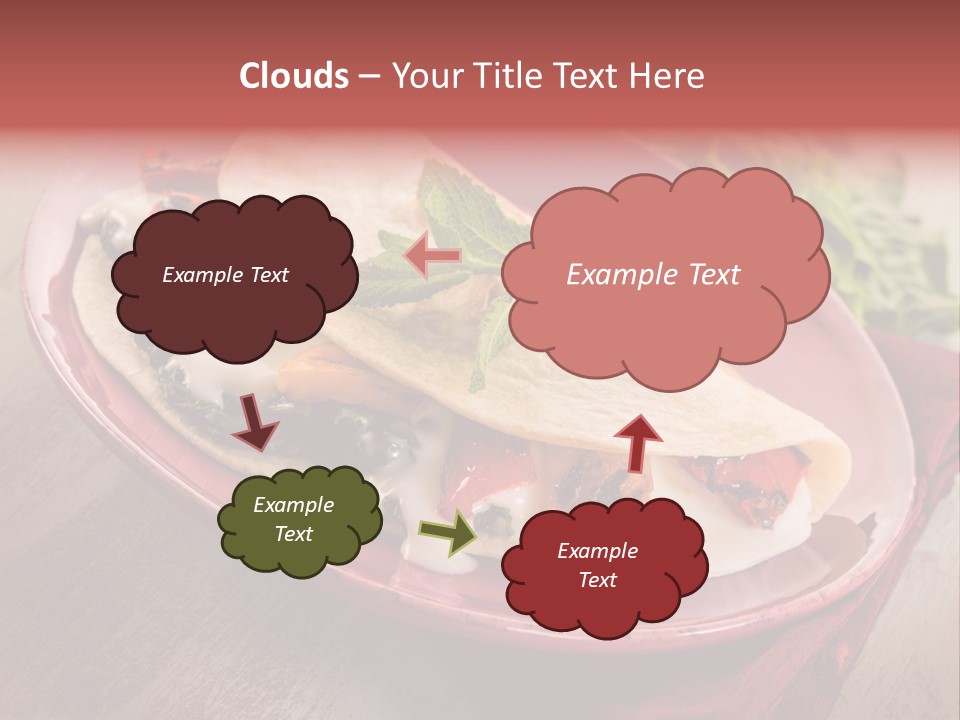 Piada Plate Red PowerPoint Template