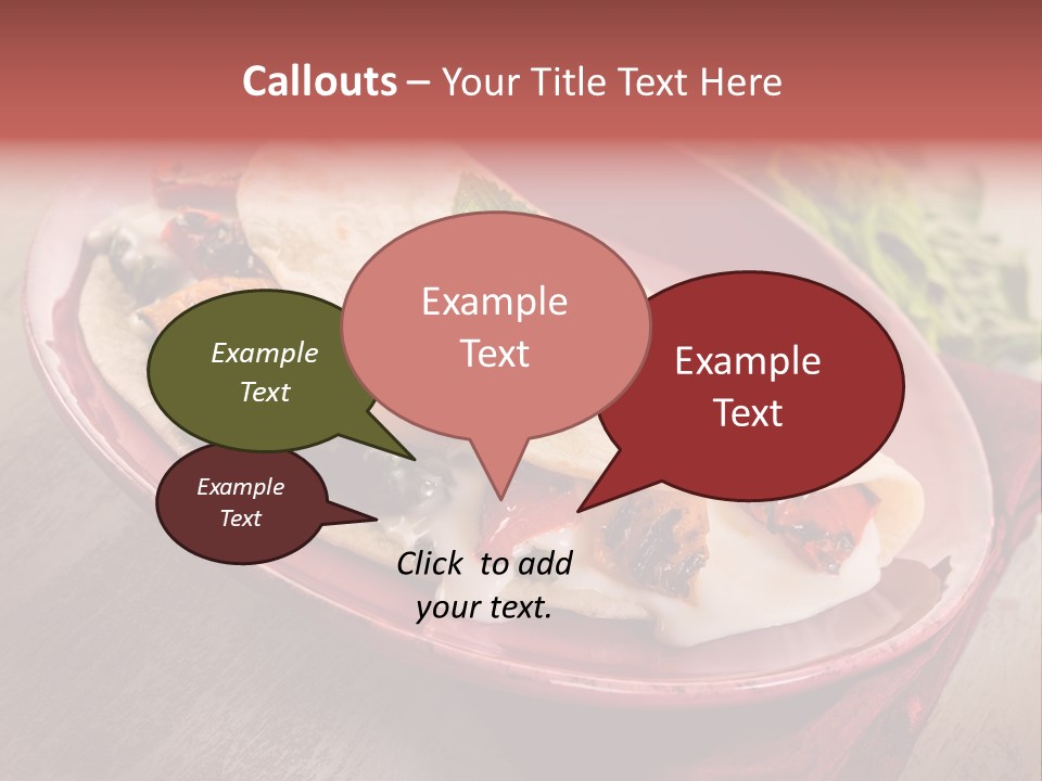 Piada Plate Red PowerPoint Template