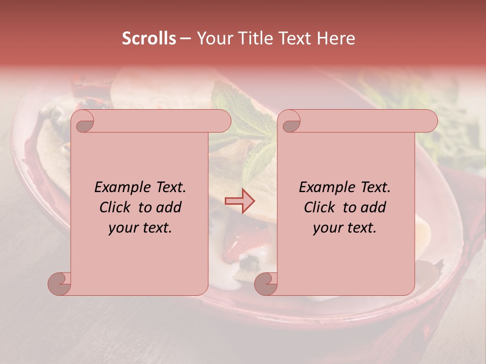 Piada Plate Red PowerPoint Template