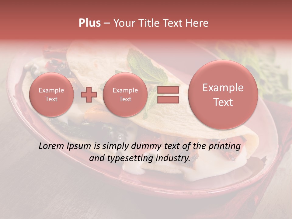 Piada Plate Red PowerPoint Template