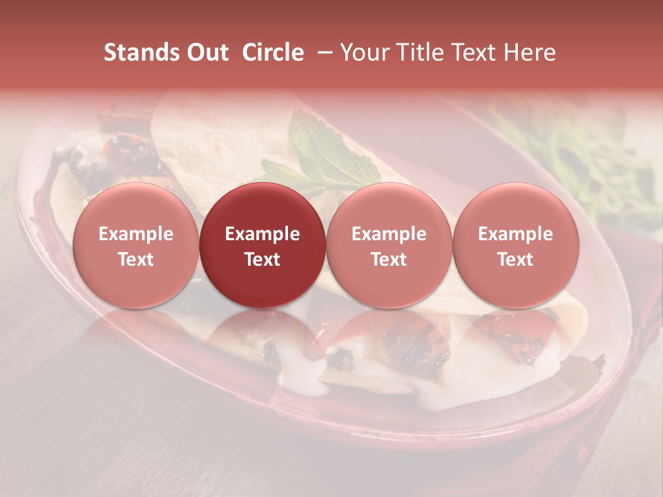 Piada Plate Red PowerPoint Template