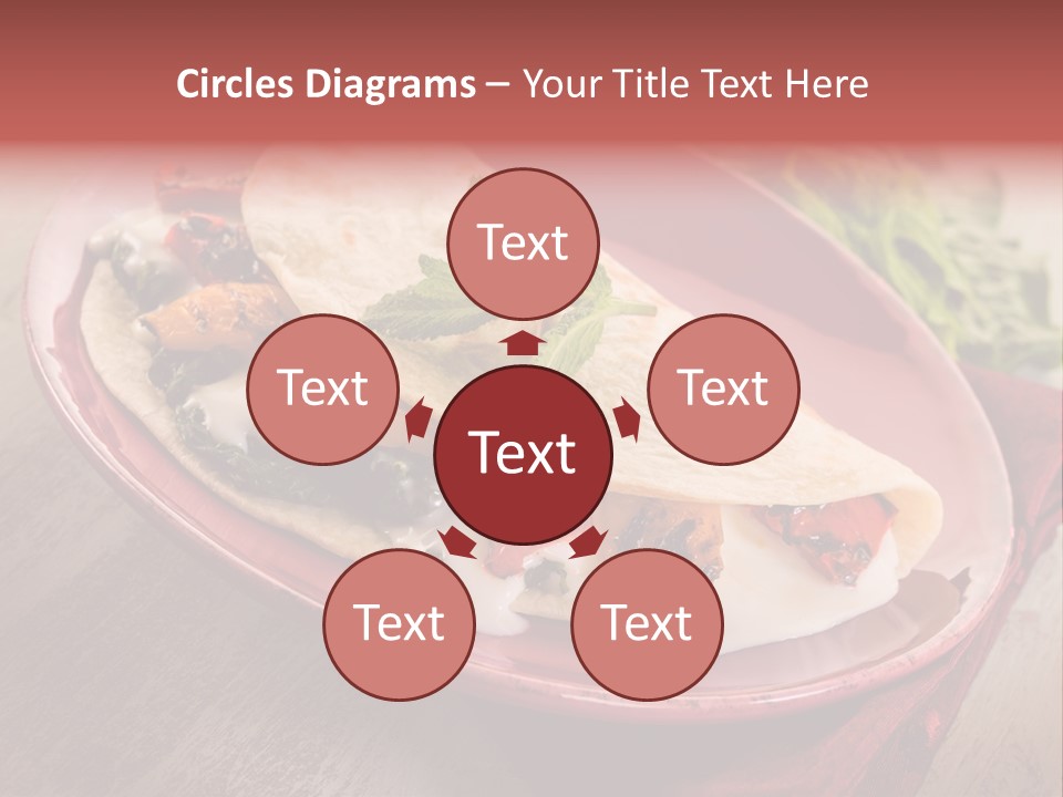 Piada Plate Red PowerPoint Template