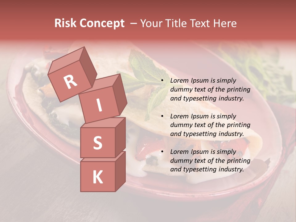 Piada Plate Red PowerPoint Template