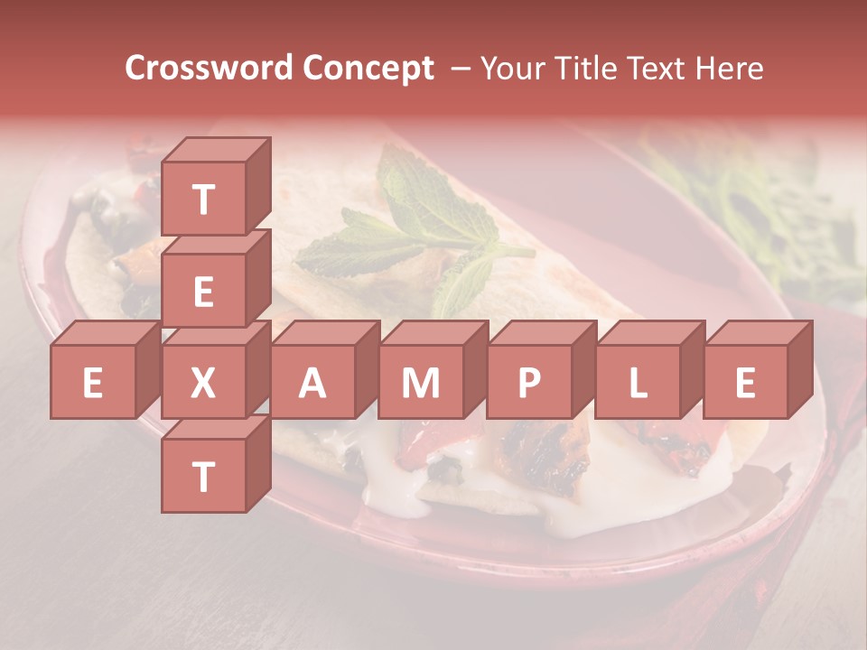 Piada Plate Red PowerPoint Template