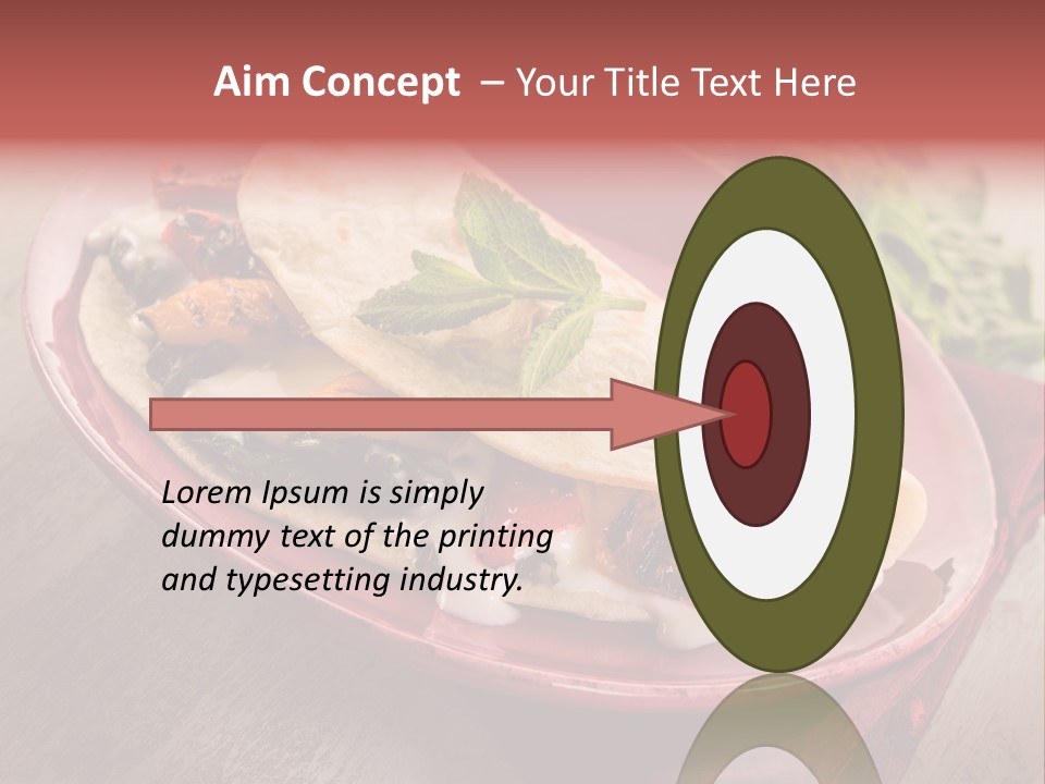 Piada Plate Red PowerPoint Template