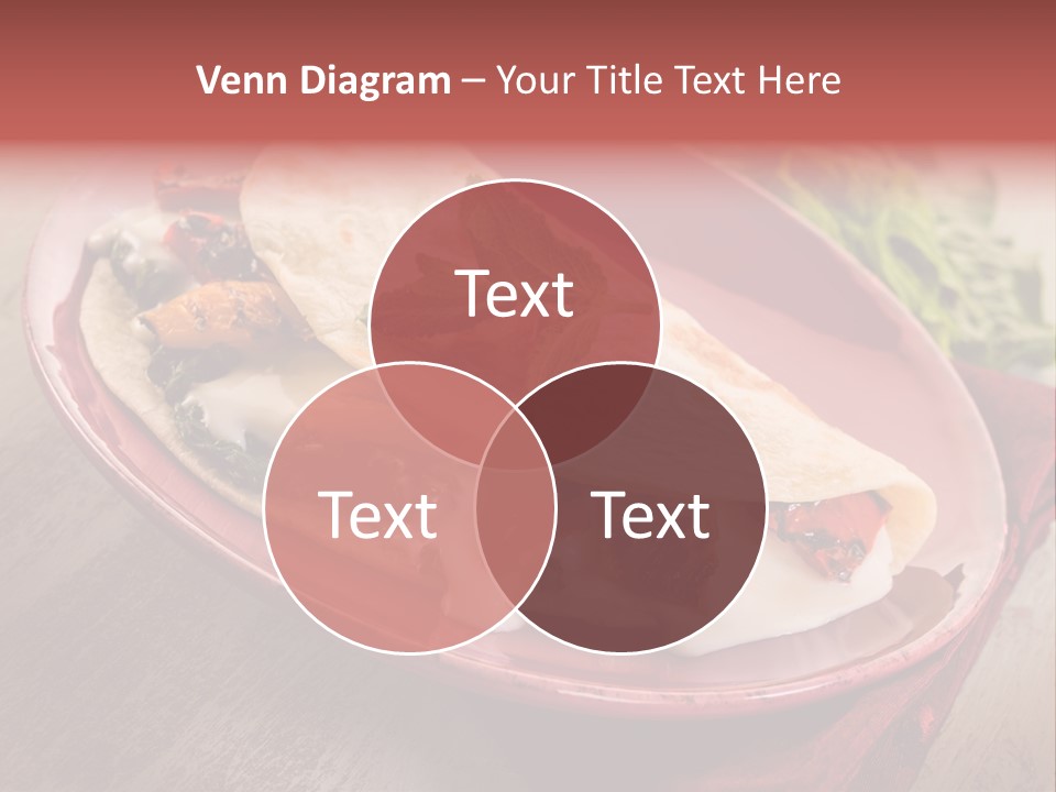 Piada Plate Red PowerPoint Template