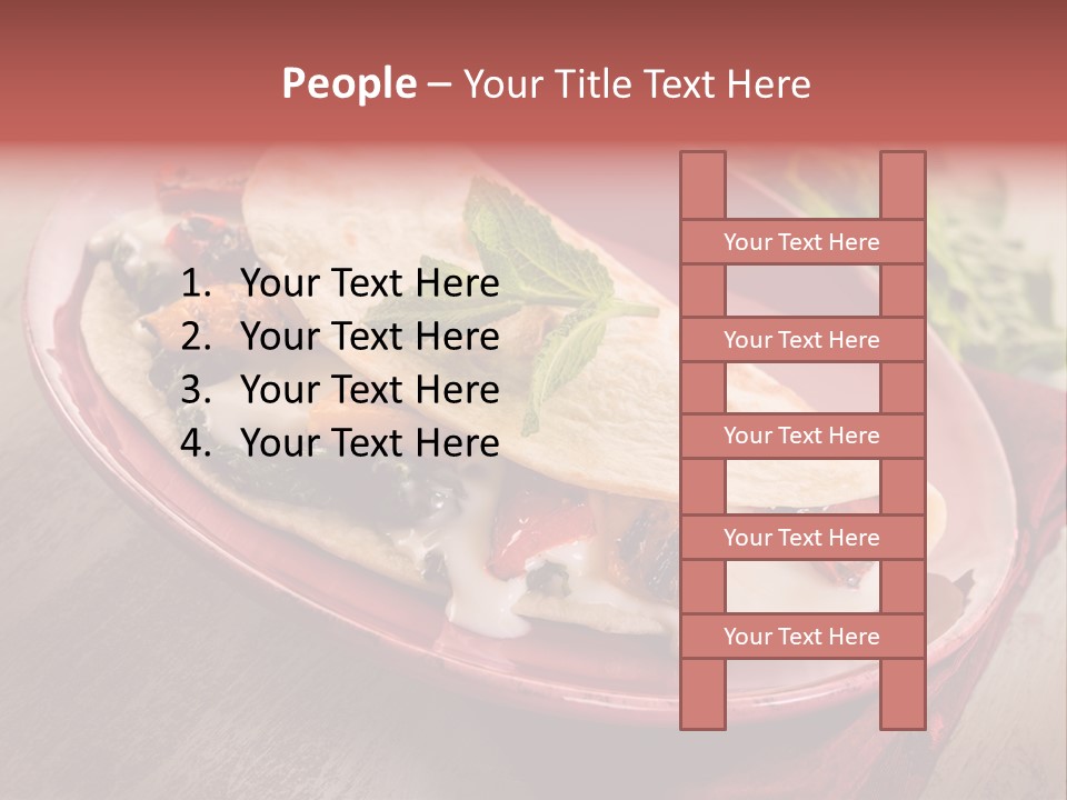 Piada Plate Red PowerPoint Template
