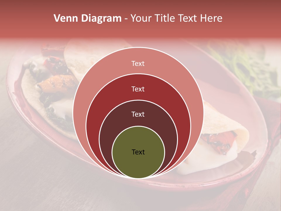 Piada Plate Red PowerPoint Template