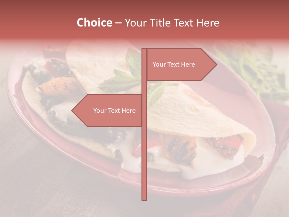 Piada Plate Red PowerPoint Template