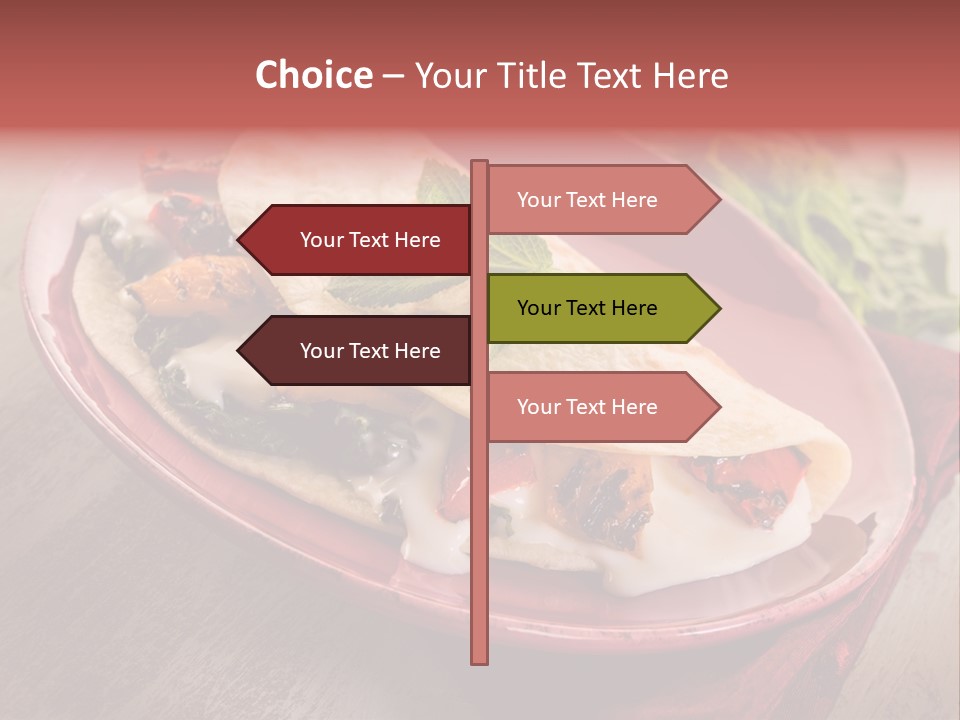 Piada Plate Red PowerPoint Template