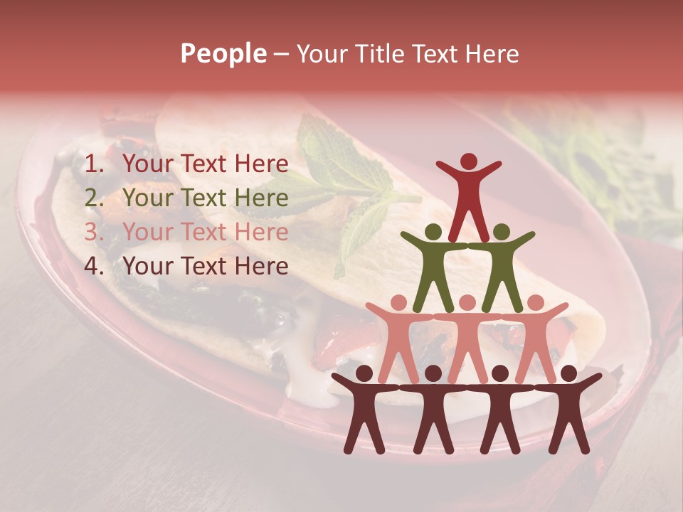 Piada Plate Red PowerPoint Template