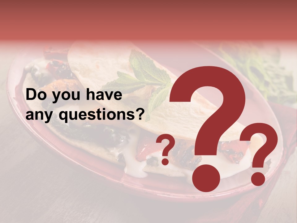 Piada Plate Red PowerPoint Template