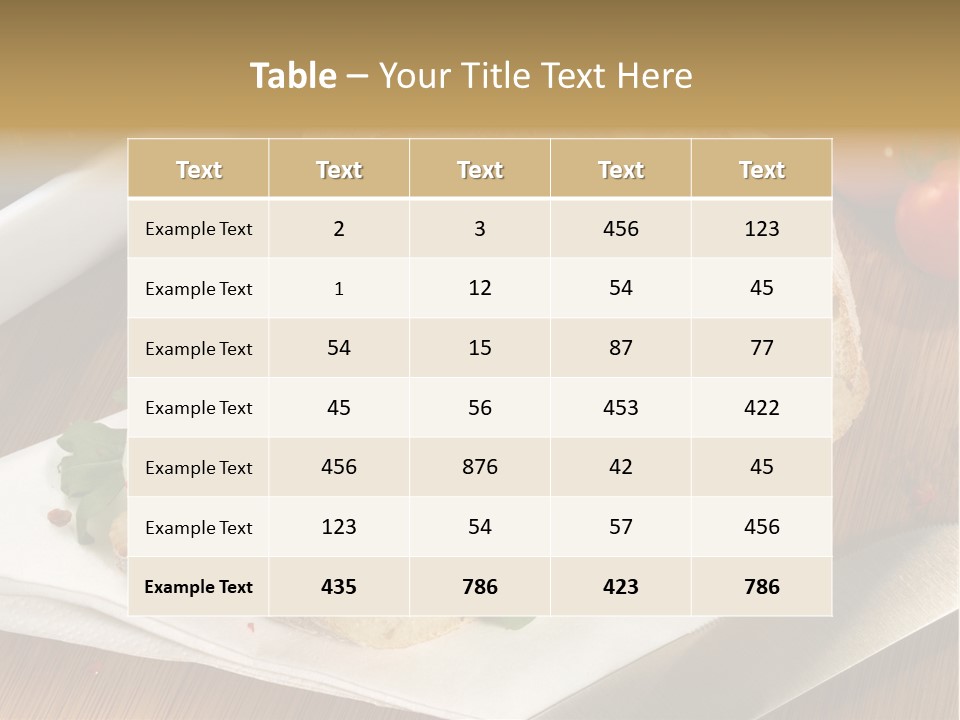 Einlegen Ciabatta Eingelegt PowerPoint Template
