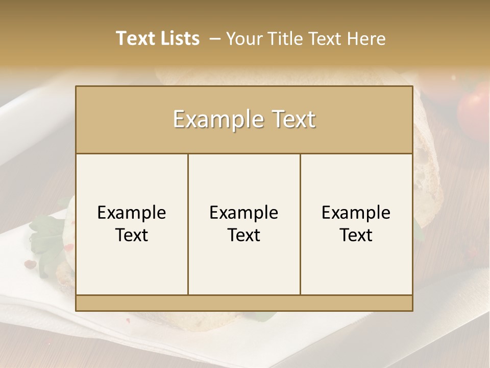 Einlegen Ciabatta Eingelegt PowerPoint Template