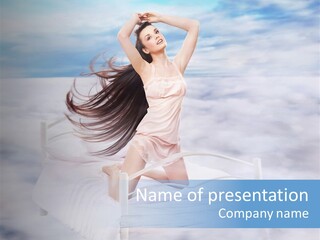 Dress Joy Girl PowerPoint Template