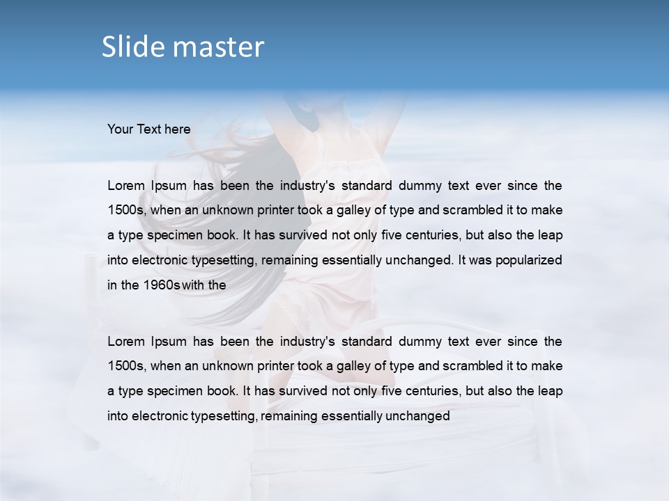 Dress Joy Girl PowerPoint Template