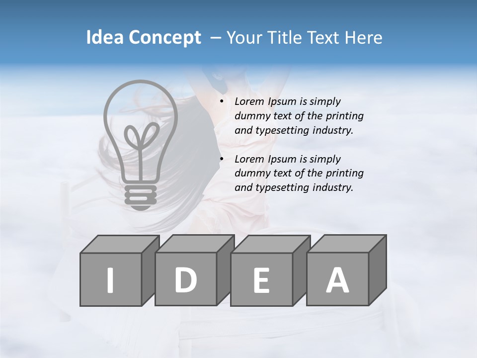 Dress Joy Girl PowerPoint Template