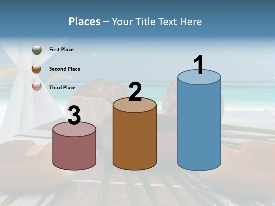 Arrangement Kokosnuss Pavillon PowerPoint Template