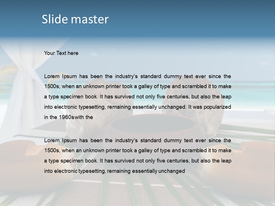 Arrangement Kokosnuss Pavillon PowerPoint Template