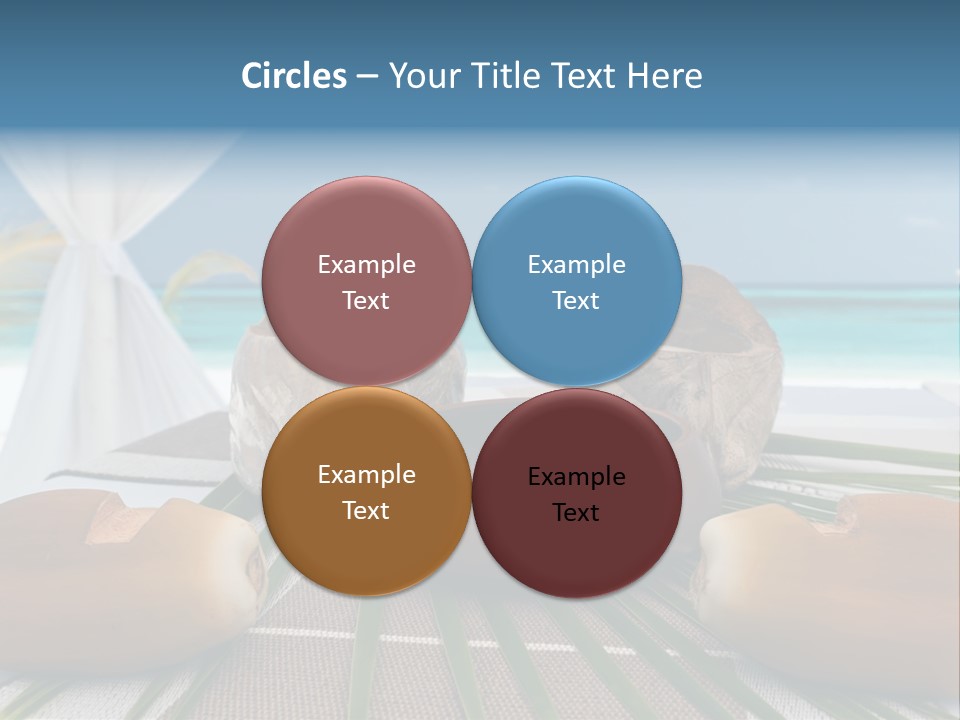 Arrangement Kokosnuss Pavillon PowerPoint Template