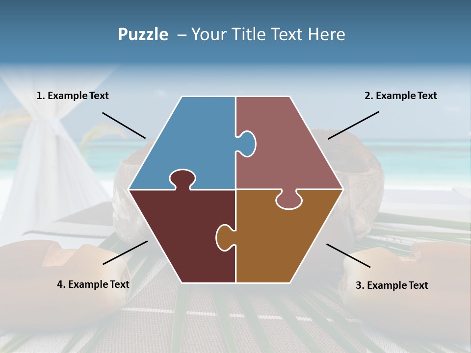 Arrangement Kokosnuss Pavillon PowerPoint Template