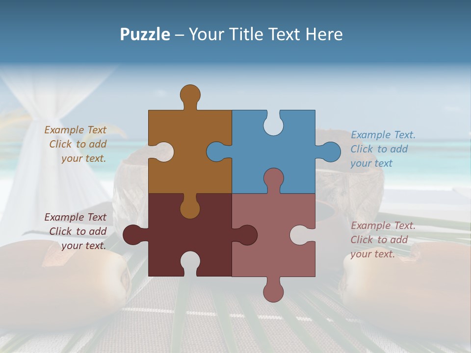 Arrangement Kokosnuss Pavillon PowerPoint Template