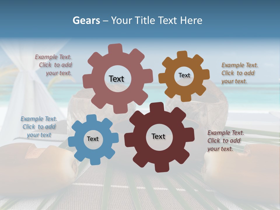 Arrangement Kokosnuss Pavillon PowerPoint Template