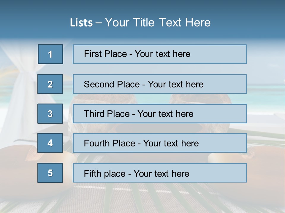 Arrangement Kokosnuss Pavillon PowerPoint Template