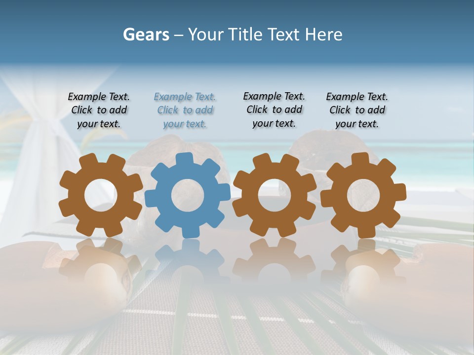 Arrangement Kokosnuss Pavillon PowerPoint Template