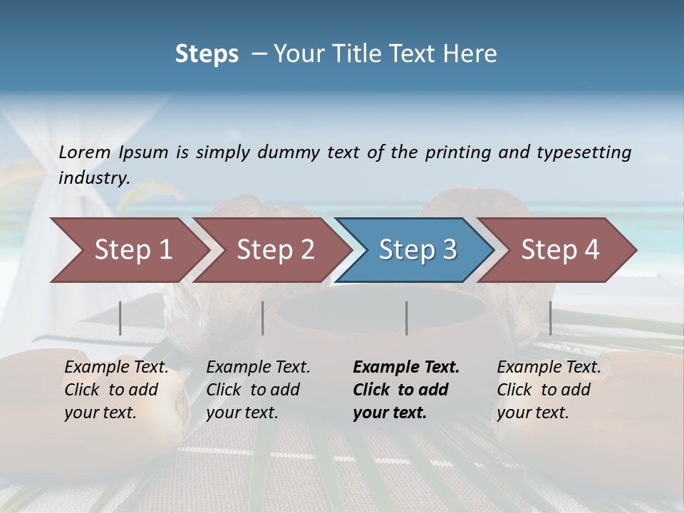 Arrangement Kokosnuss Pavillon PowerPoint Template