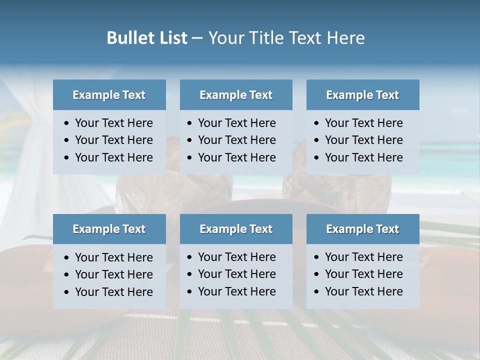 Arrangement Kokosnuss Pavillon PowerPoint Template