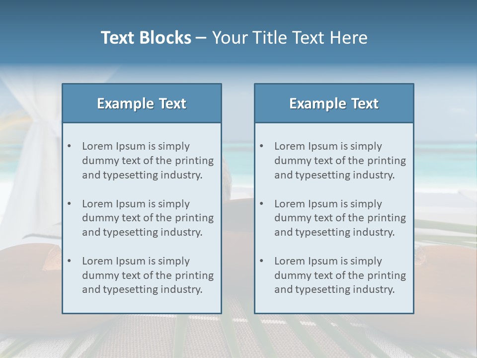 Arrangement Kokosnuss Pavillon PowerPoint Template