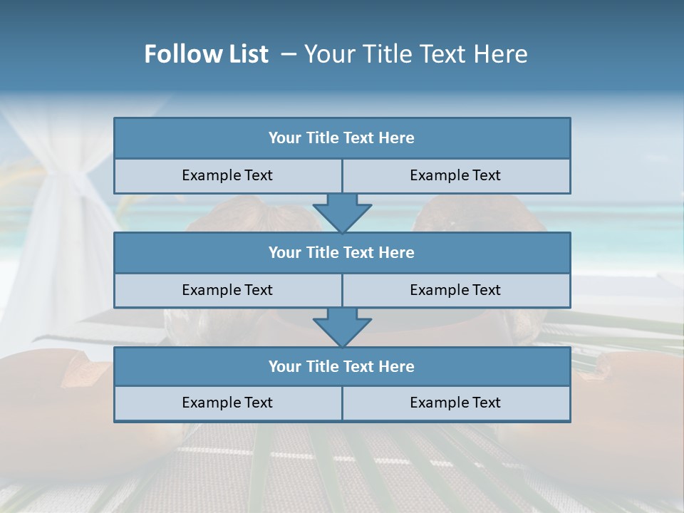 Arrangement Kokosnuss Pavillon PowerPoint Template