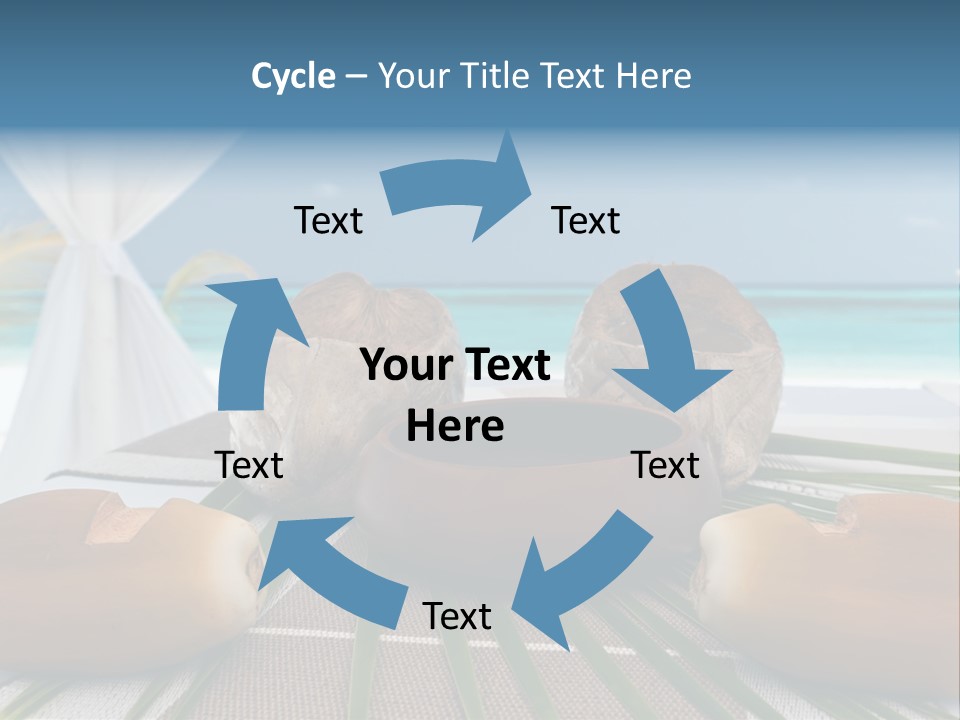 Arrangement Kokosnuss Pavillon PowerPoint Template