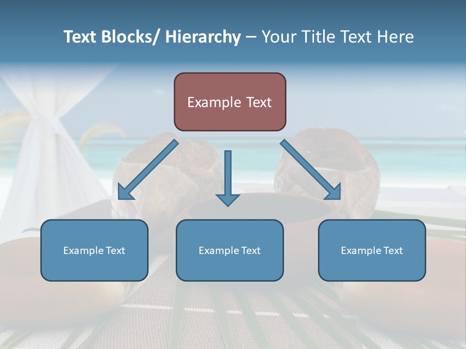 Arrangement Kokosnuss Pavillon PowerPoint Template