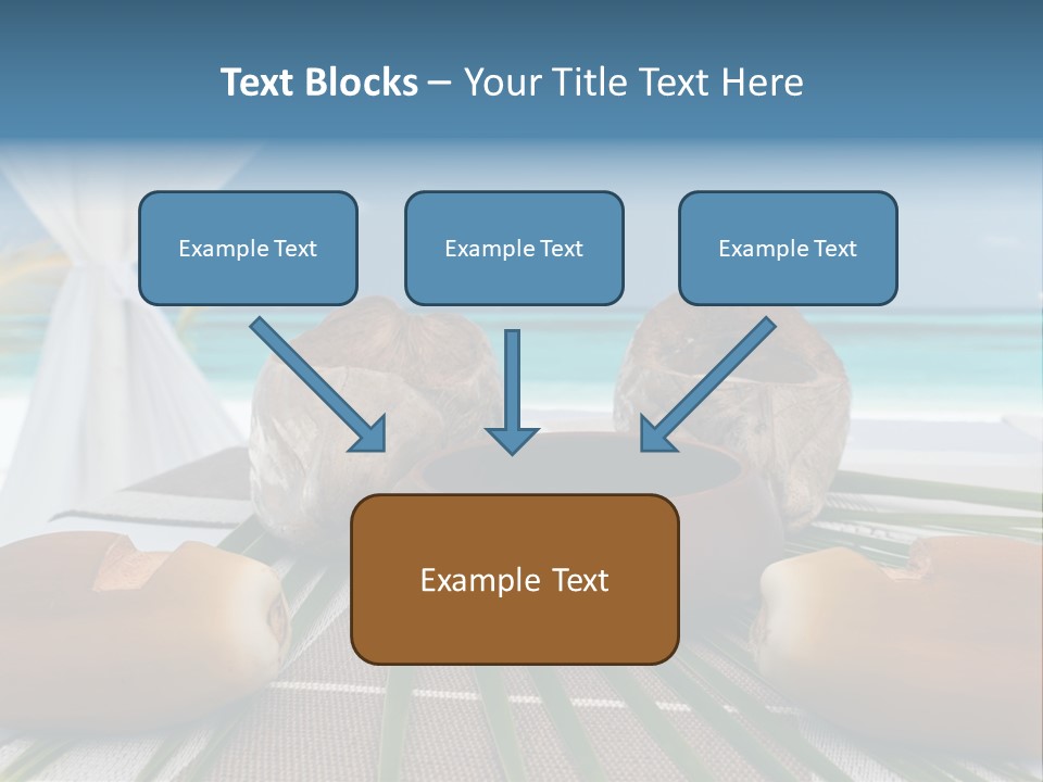 Arrangement Kokosnuss Pavillon PowerPoint Template