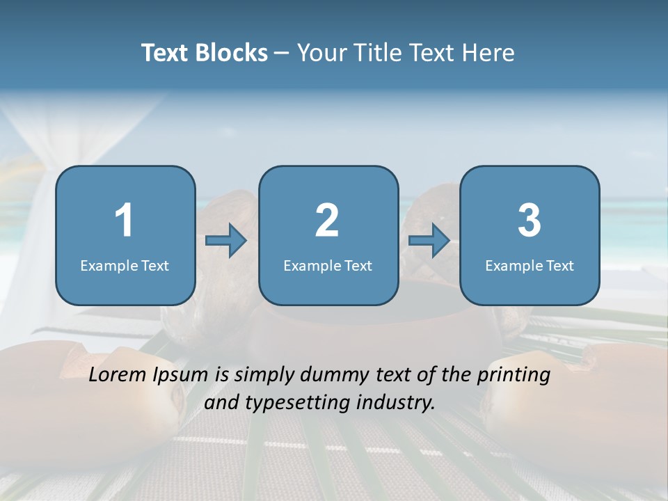 Arrangement Kokosnuss Pavillon PowerPoint Template