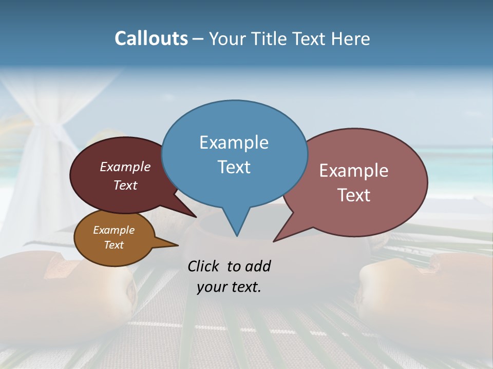 Arrangement Kokosnuss Pavillon PowerPoint Template