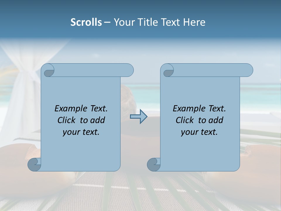 Arrangement Kokosnuss Pavillon PowerPoint Template