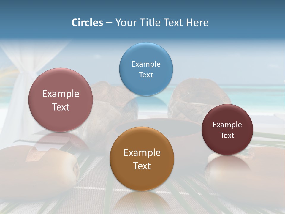 Arrangement Kokosnuss Pavillon PowerPoint Template