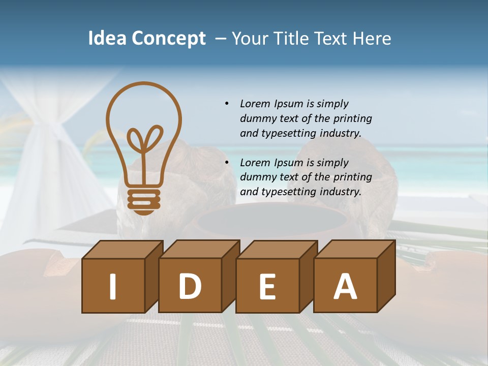 Arrangement Kokosnuss Pavillon PowerPoint Template