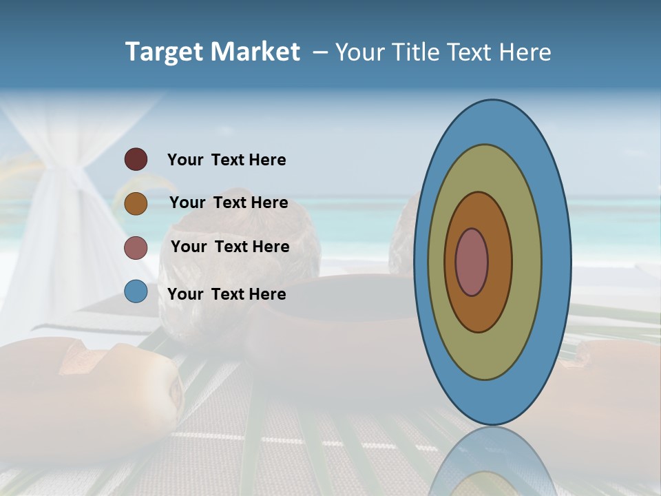 Arrangement Kokosnuss Pavillon PowerPoint Template